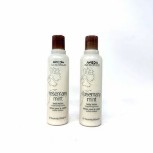 Set Of 2 Aveda Rosemary Mint Body Lotion 6.7 Oz 200 mL Full Size Invigorating